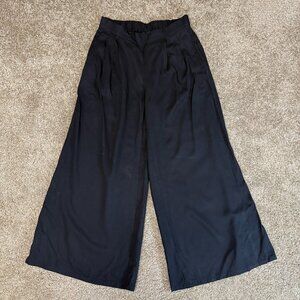 Eileen Fisher & Sustainable Fiber Gaucho Ankle Pants Womens XS Black Wide Leg
